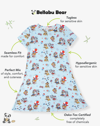 PAW Patrol: Patriotic Pups Bamboo Girls' Short Sleeve Dress