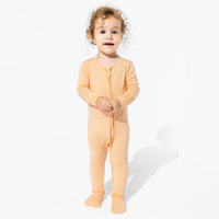 Peach Fuzz Bamboo Convertible Footie