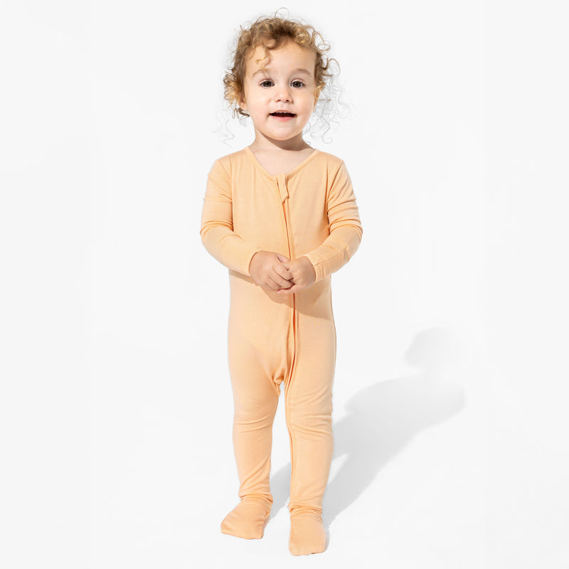 Peach Fuzz Bamboo Convertible Footie