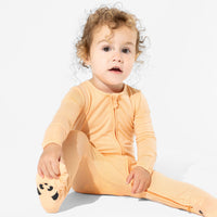 Peach Fuzz Bamboo Convertible Footie