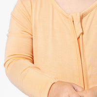 Peach Fuzz Bamboo Convertible Footie