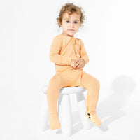 Peach Fuzz Bamboo Convertible Footie
