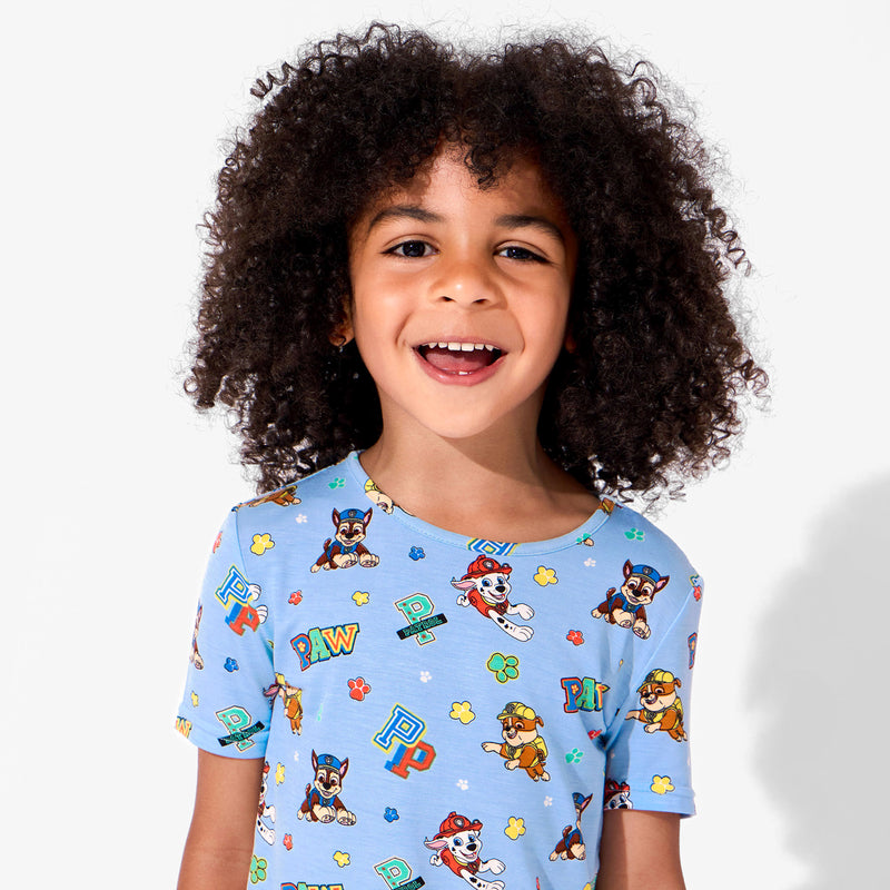 PAW Patrol: Varsity Blue Bamboo Kids Pajama Short Set