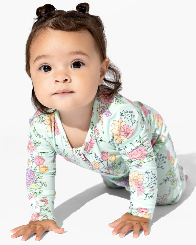 Petals & Posies Bamboo Convertible Footie