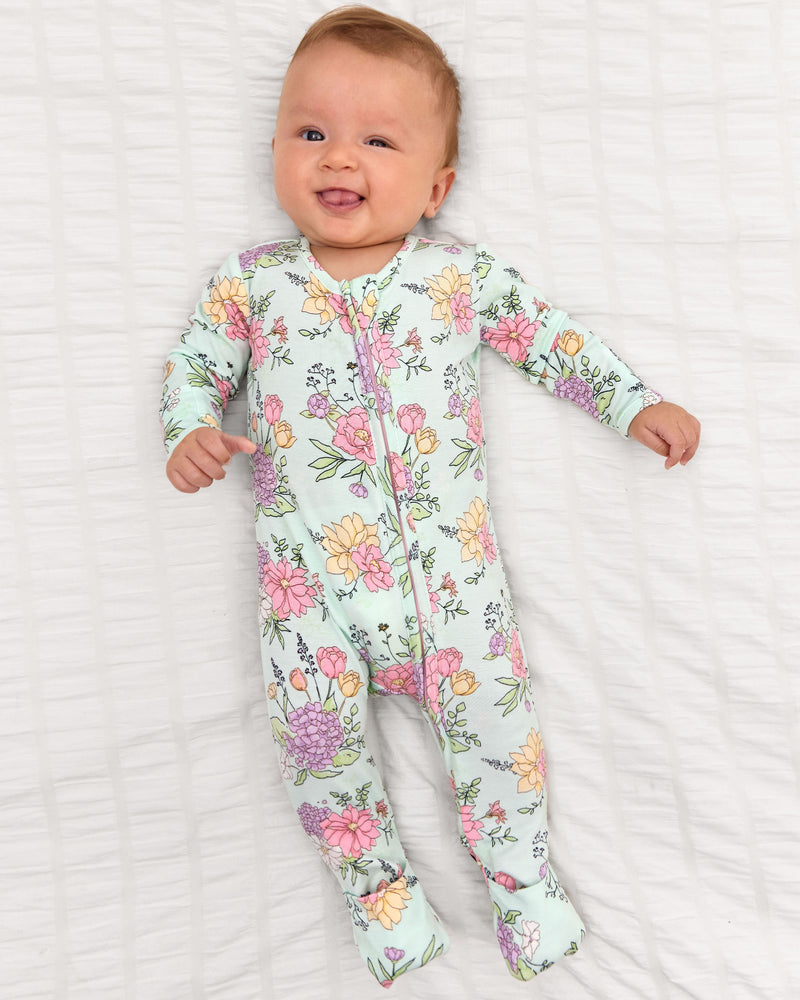 Petals & Posies Bamboo Convertible Footie