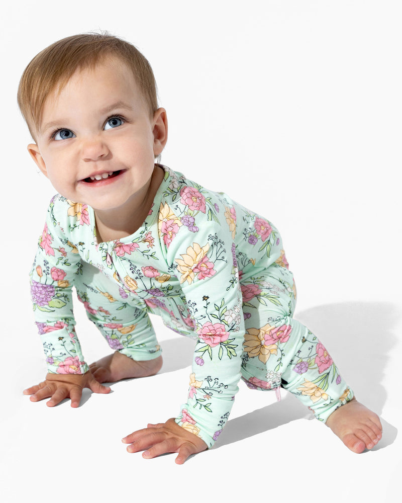 Petals & Posies Bamboo Convertible Footie