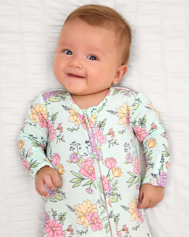 Petals & Posies Bamboo Convertible Footie