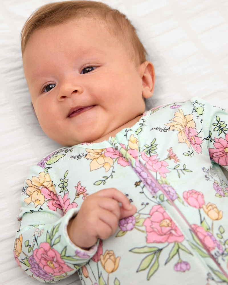 Petals & Posies Bamboo Convertible Footie