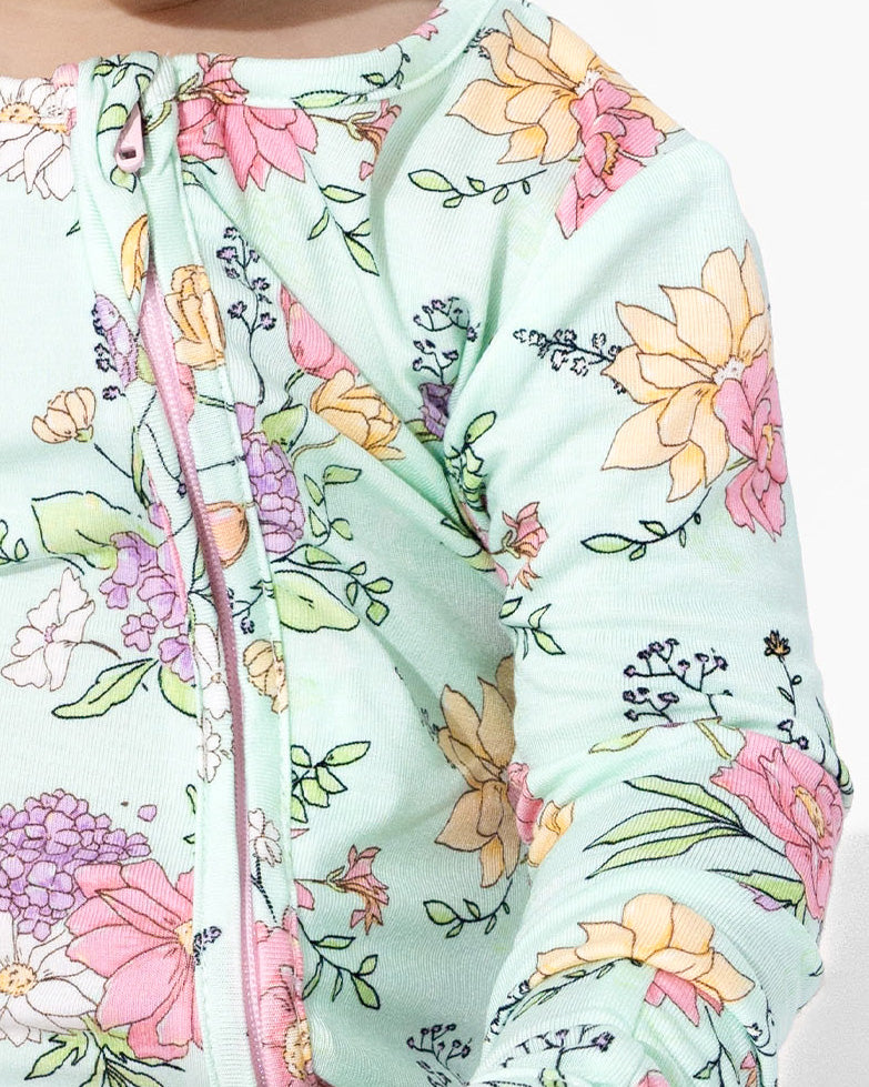 Petals & Posies Bamboo Convertible Footie