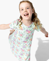 Petals & Posies Bamboo Girls' Short Sleeve Dress
