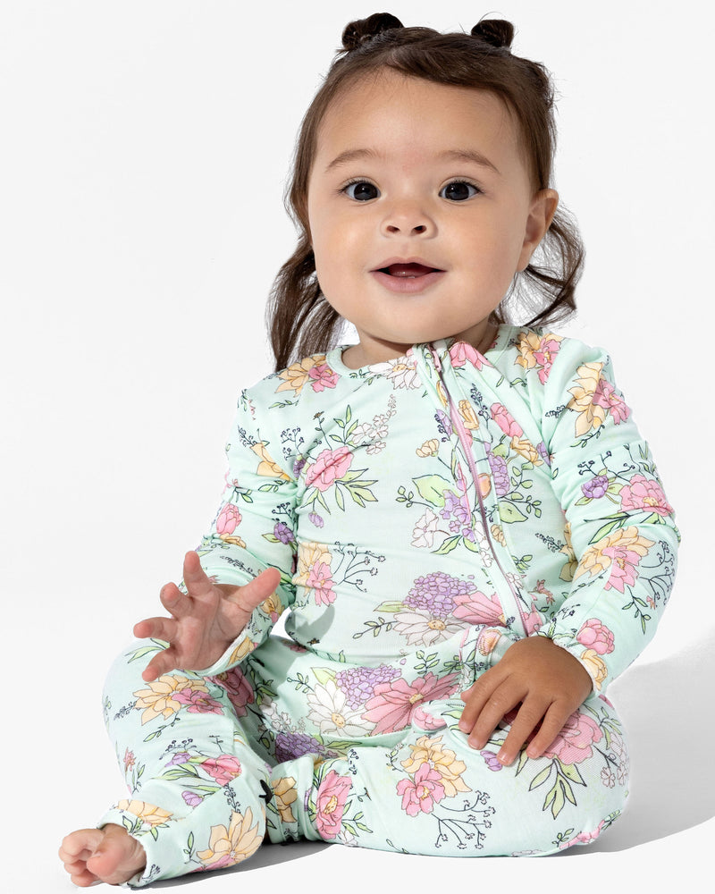 Petals & Posies Bamboo Convertible Footie