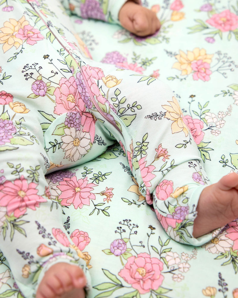 Petals & Posies Bamboo Convertible Footie