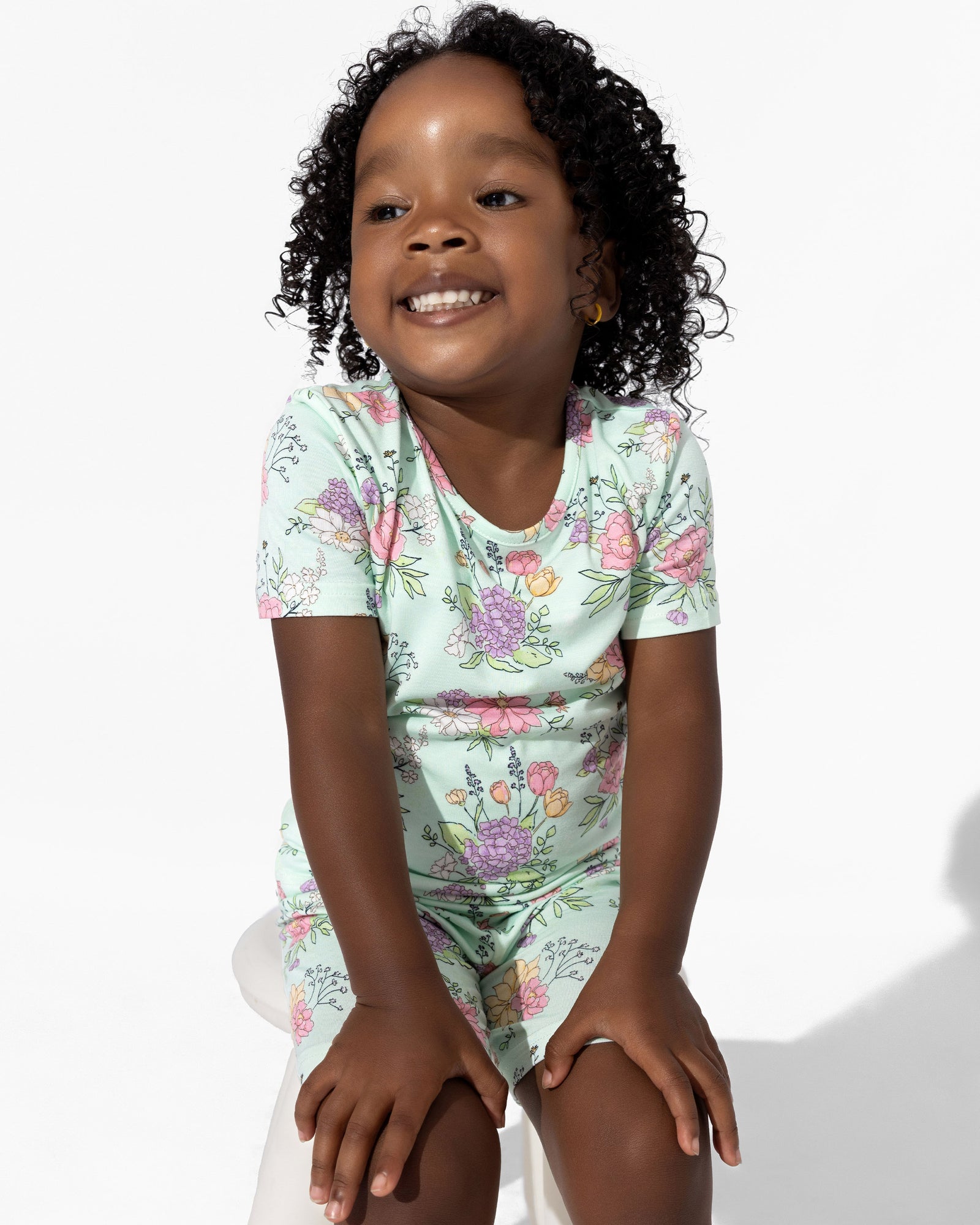 Petals & Posies Bamboo Kids Pajama Short Set