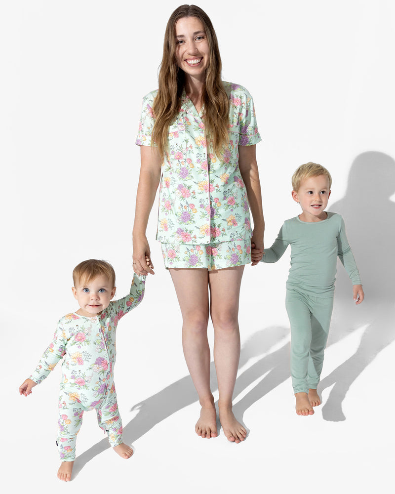 Petals & Posies Bamboo Convertible Footie