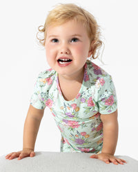 Petals & Posies Bamboo Kids Pajama Short Set