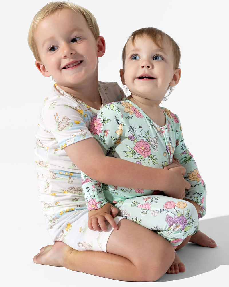 Petals & Posies Bamboo Convertible Footie