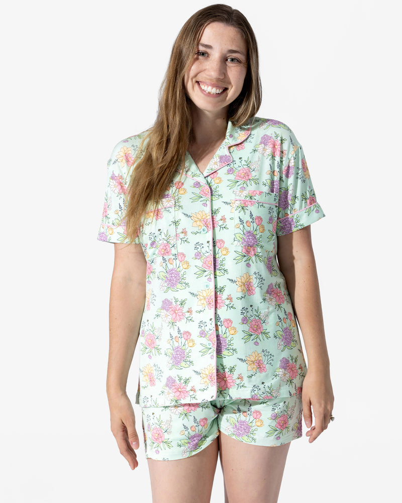 Petals & Posies Bamboo Women's Pajama Short Set