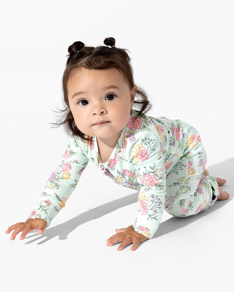 Petals & Posies Bamboo Convertible Footie