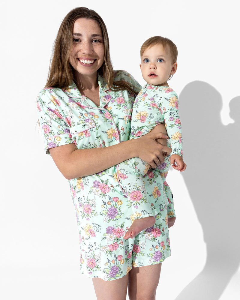 Petals & Posies Bamboo Convertible Footie