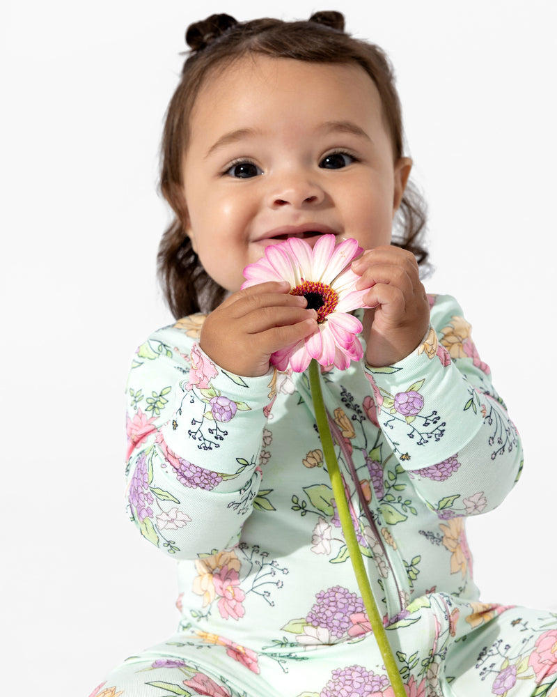 Petals & Posies Bamboo Convertible Footie
