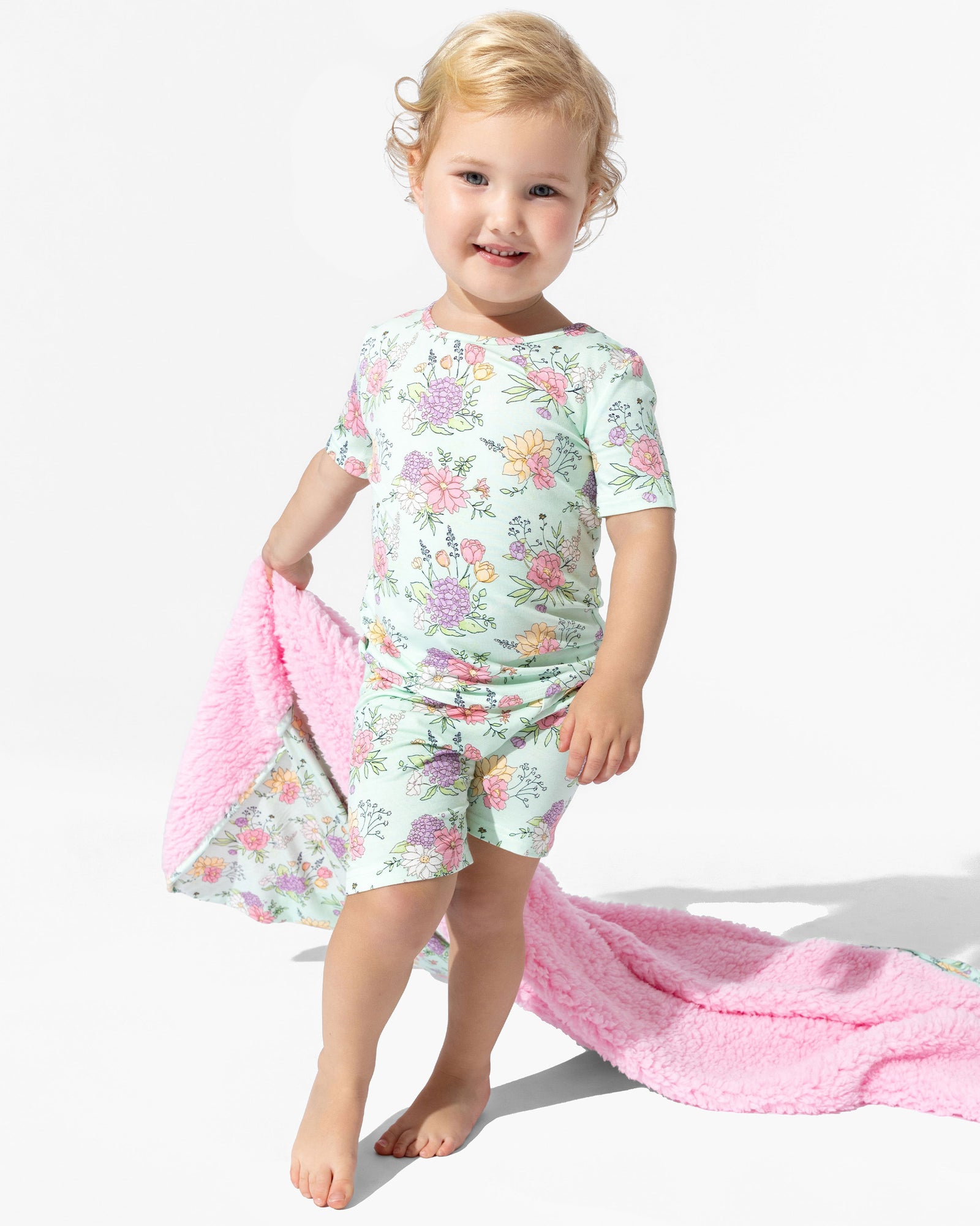 Petals & Posies Bamboo Kids Pajama Short Set