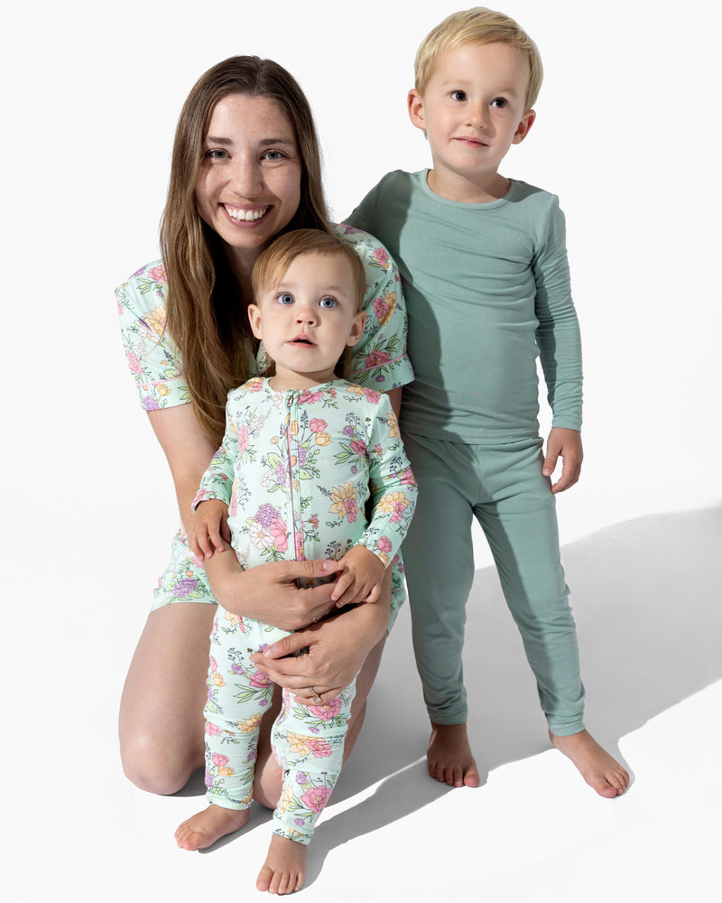 Petals & Posies Bamboo Convertible Footie