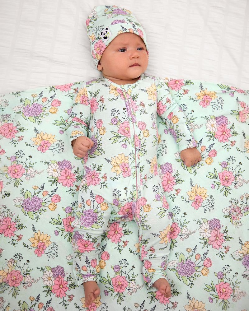 Petals & Posies Bamboo Convertible Footie