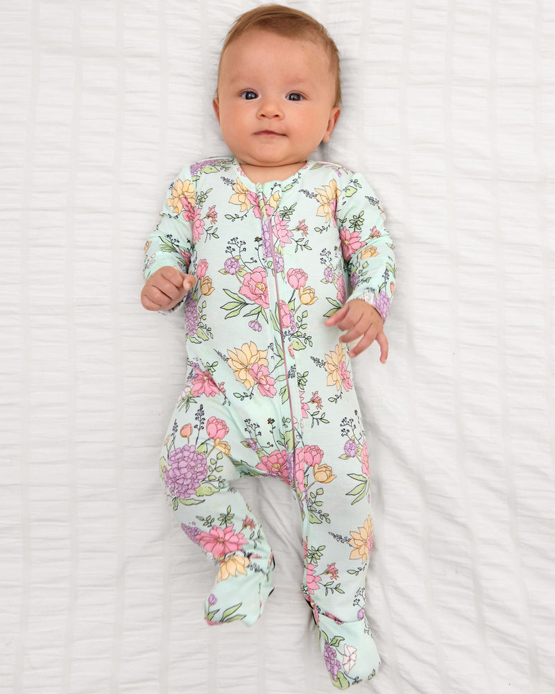 Petals & Posies Bamboo Convertible Footie