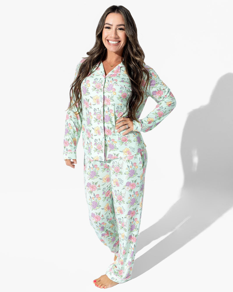 Petals & Posies Bamboo Women's Pajama Set