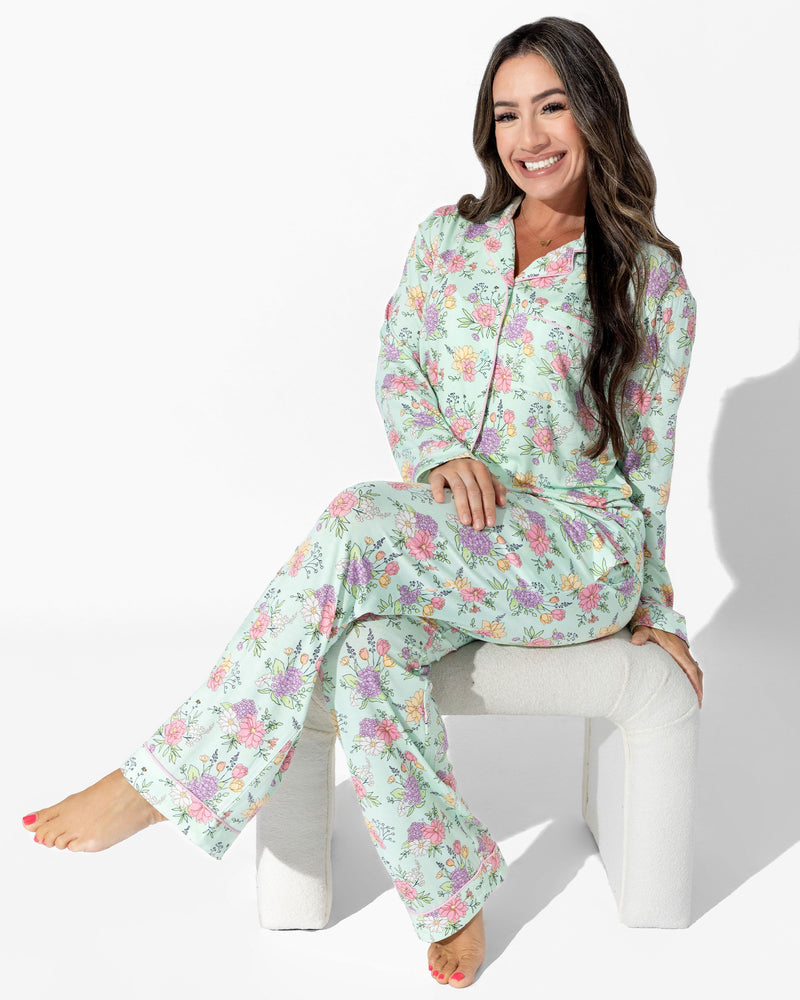 Petals & Posies Bamboo Women's Pajama Set