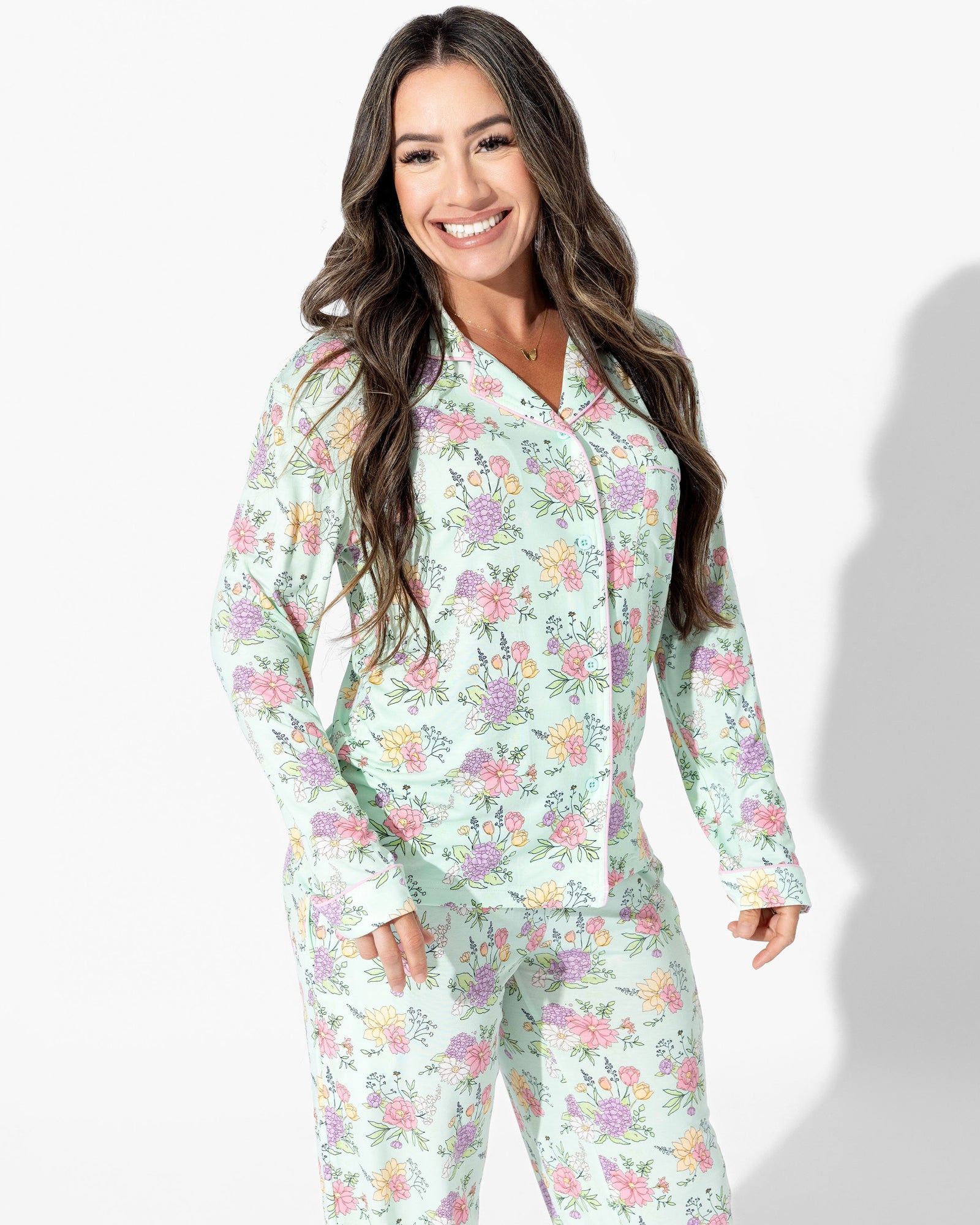 Petals & Posies Bamboo Women's Pajama Set