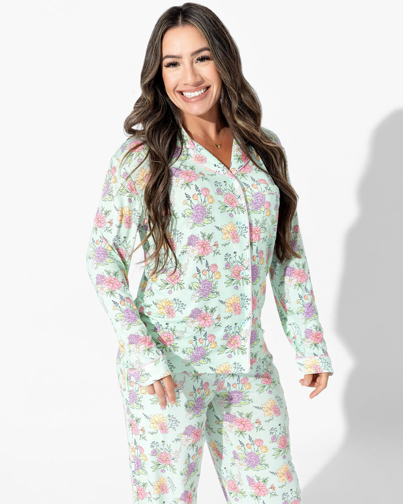 Petals & Posies Bamboo Women's Pajama Set