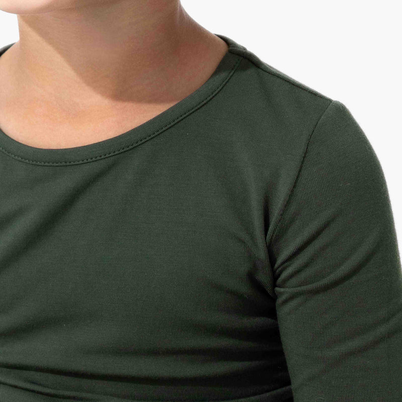 Pine Green Bamboo Kids Pajamas