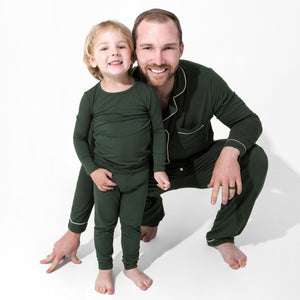 Pine Green Bamboo Kids Pajamas
