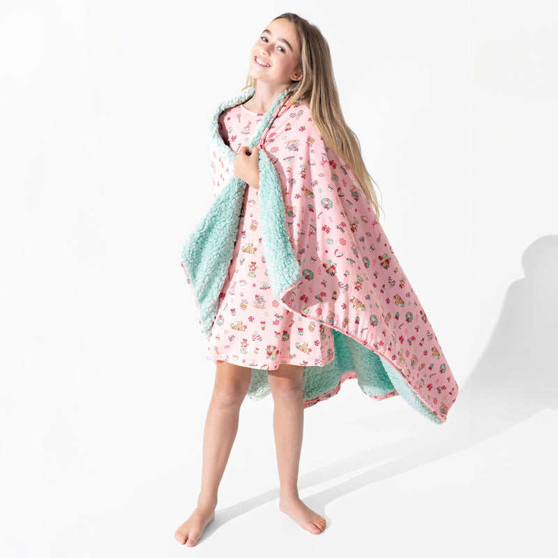 Candy Cane Lane Bamboo Girls' Long Sleeve Dress