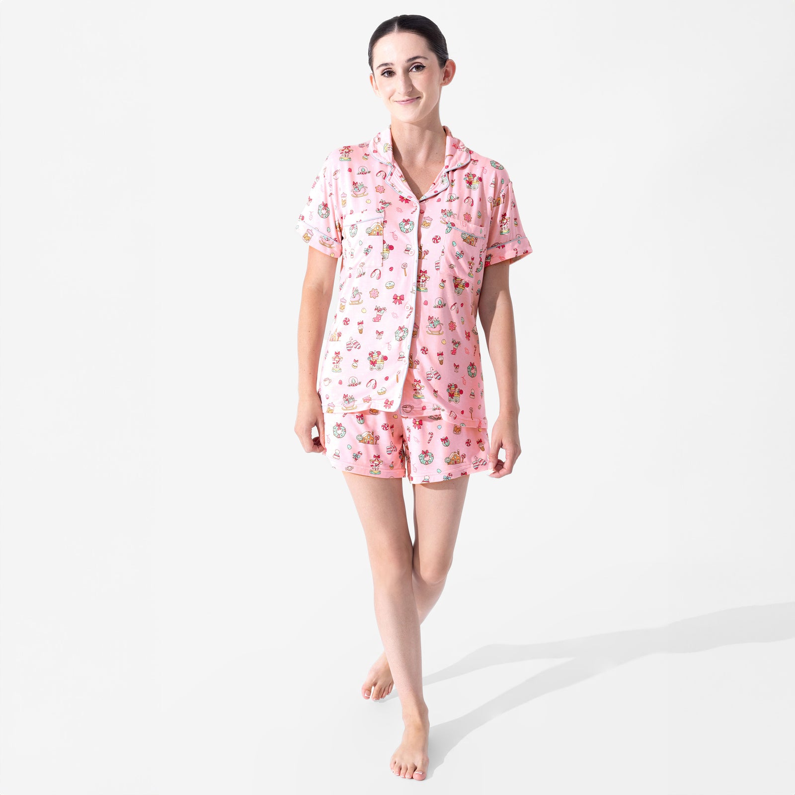Candy Cane Lane Bamboo Women's Pajama Short Set