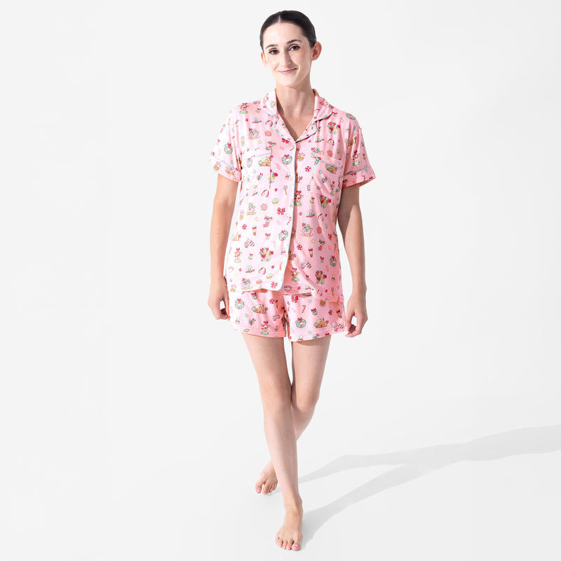 Candy Cane Lane Bamboo Women's Pajama Short Set