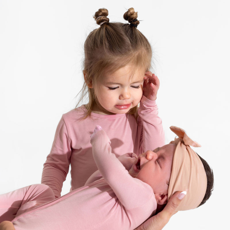 Dusty Rose Bamboo Convertible Footie