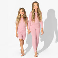 Dusty Rose Bamboo Kids Pajamas