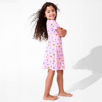 The Eye Pink Bamboo Girls' Sleeveless Dress