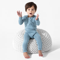 Oasis Teal Bamboo Convertible Footie