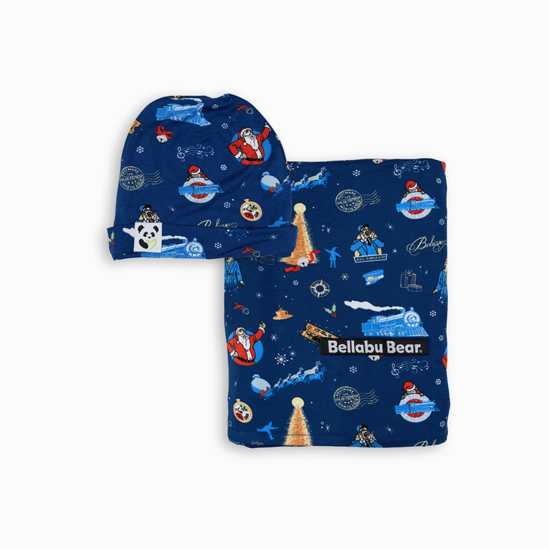 The Polar Express™ Bamboo Swaddle & Beanie Set