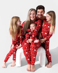Polar Isle Red Bamboo Women's Pajama Set