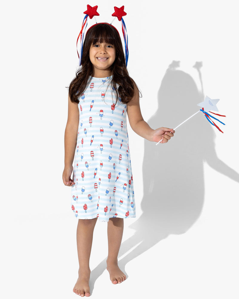 Popsicles Bamboo Girls' Sleeveless Dress