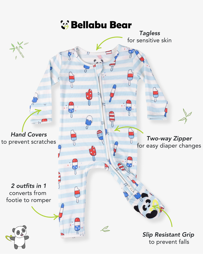 Popsicles Bamboo Convertible Footie