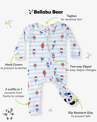 Popsicles Bamboo Convertible Footie
