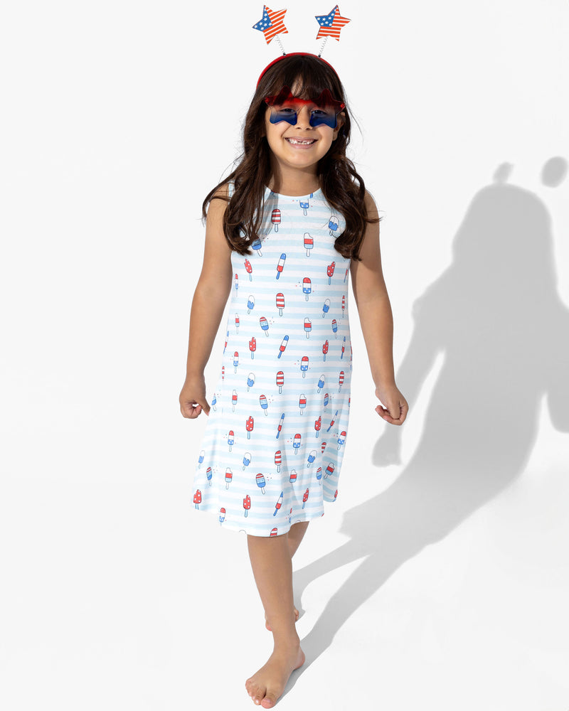 Popsicles Bamboo Girls' Sleeveless Dress