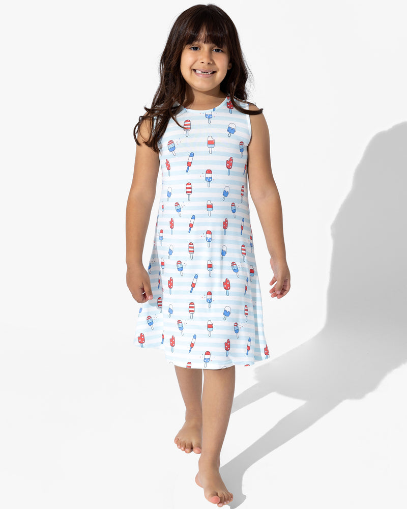 Popsicles Bamboo Girls' Sleeveless Dress