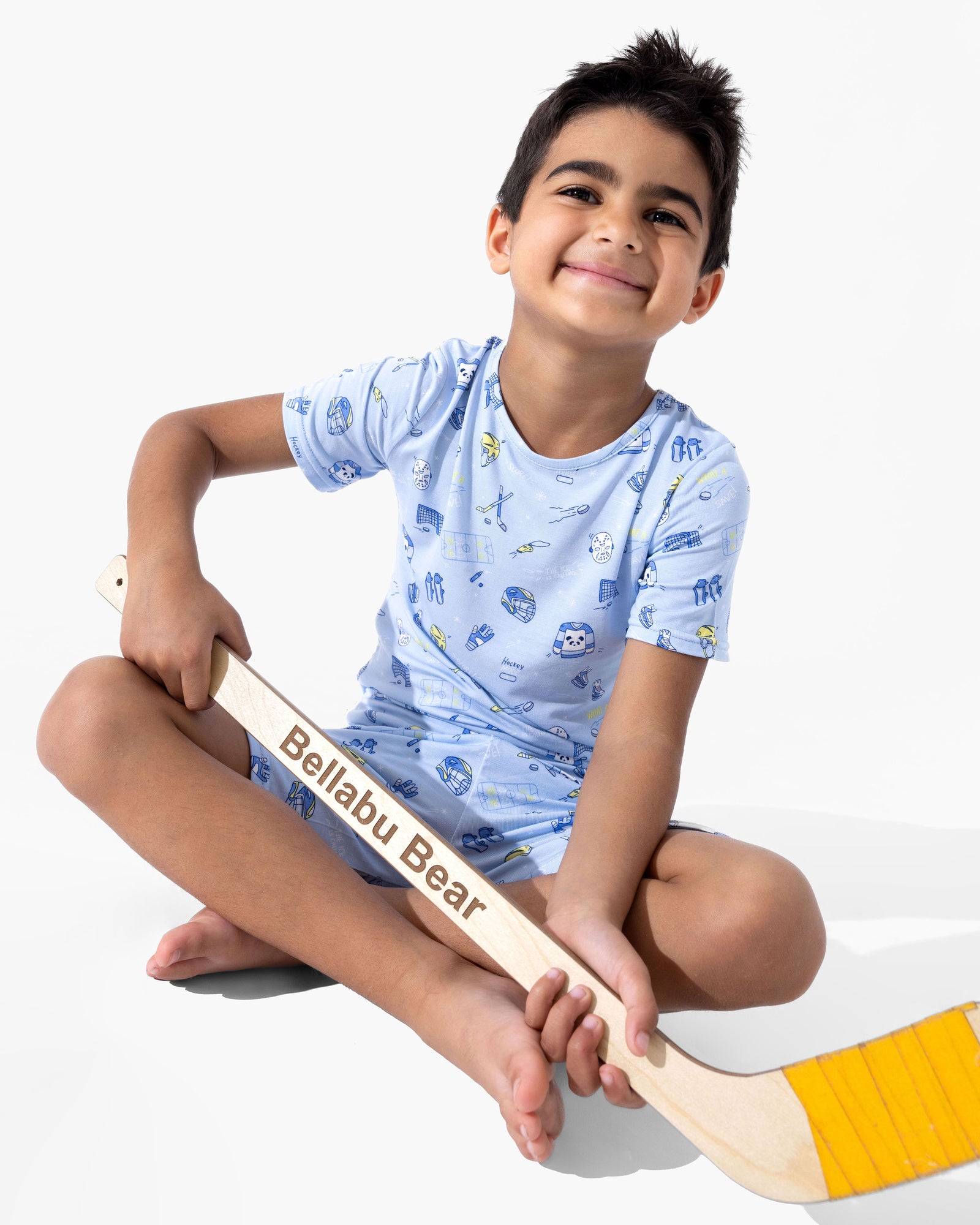 Hockey Bamboo Kids Pajama Short Set