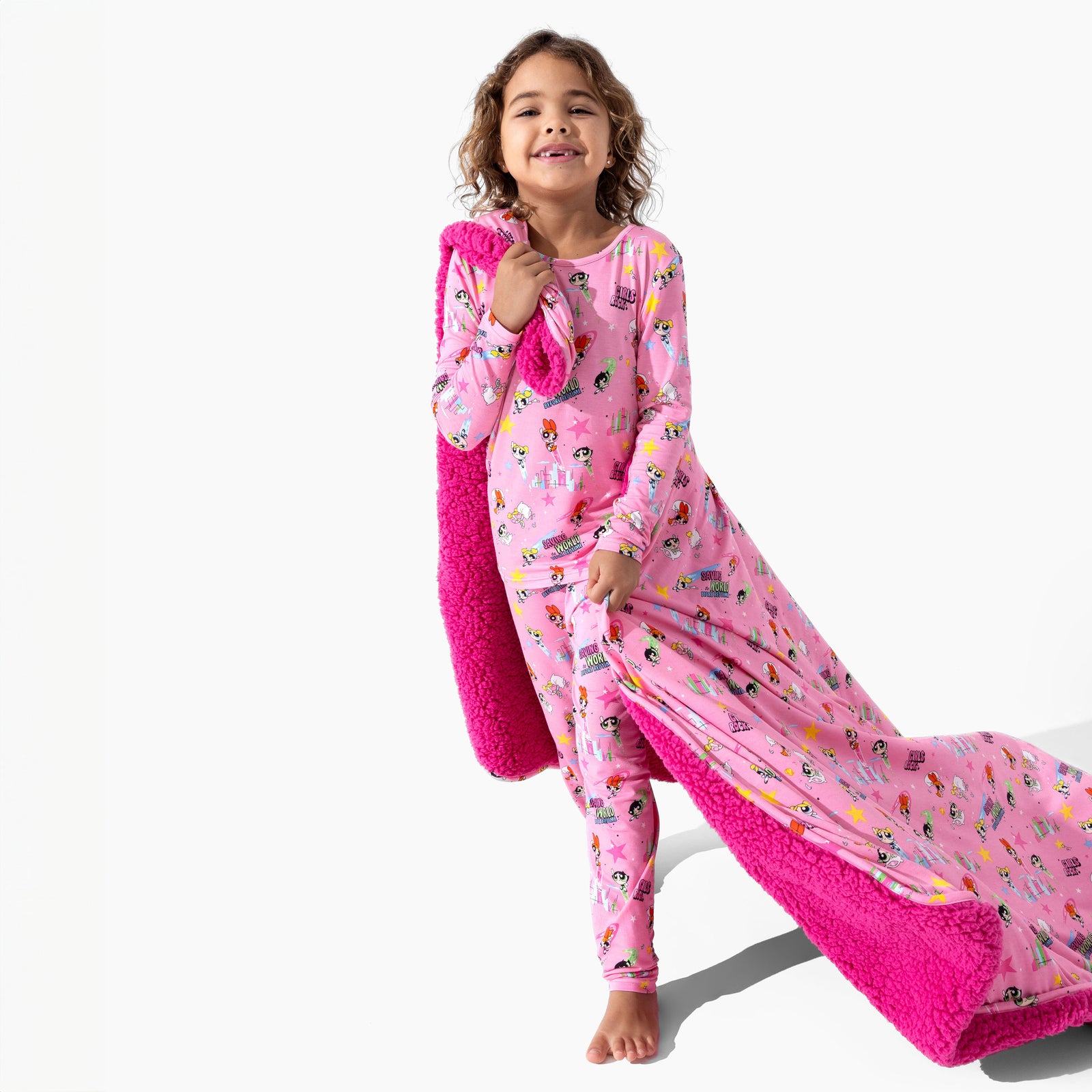 Powerpuff Girls Saving Bedtime Bamboo Kids Pajamas